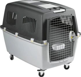 Kerbl Transportbox Gulliver Mega, Größe 7, 102x76x72cm, dunkelgrau, hellgrau