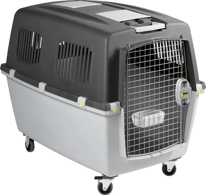 Kerbl Transportbox Gulliver Mega, Größe 7, 102x76x72cm, dunkelgrau, hellgrau