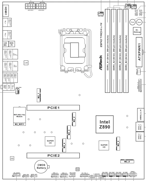 ASRock Z890 Taichi Lite (Intel 1851)
