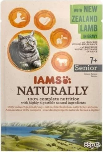 IAMS Adult Naturally mit Lamm aus Neuseeland in Sauce, 85g