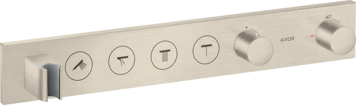 Hansgrohe Axor ShowerSolutions Thermostatmodul Select 600/90 Unterputz für 4 Verbraucher brushed nickel