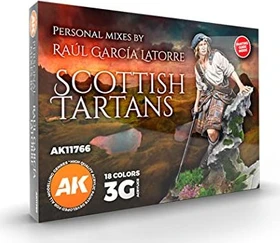 AK-Interactive 3rd Gen Acrylic Colors Signature Set Raul Garcia Latorre Scottish Tartans Farbset, 18-tlg.