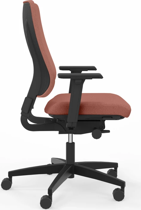 Viasit Drumback Creation Bürostuhl schwarz, Bezug rose