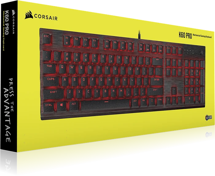 Corsair K60 PRO, LEDs rot, schwarz, Cherry VIOLA, USB, DE