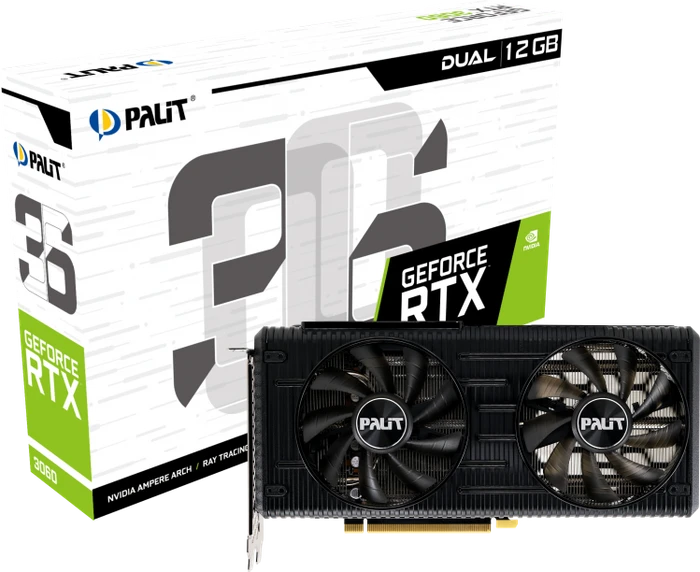Palit GeForce RTX 3060 Dual, 12GB GDDR6, HDMI, 3x DP