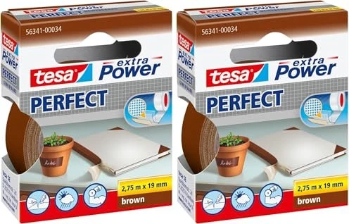 tesa Gewebeband, 19 mm x 2,75 m, braun
