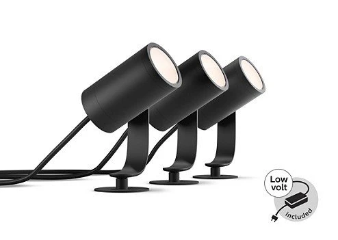 Philips Hue White and Color Ambiance Lily Starter-Kit Gartenspot, 3 Stück