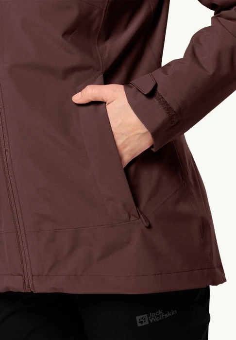 Jack Wolfskin Moonrise 3in1 Funktionsjacke dark maroon (Damen)