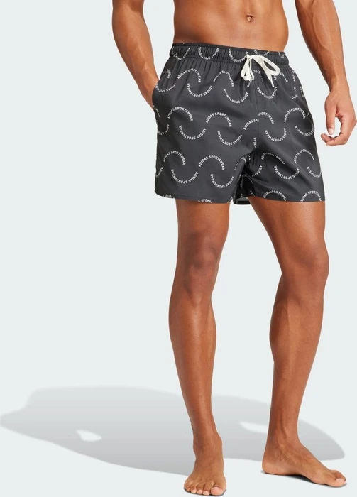 adidas Wave Logo CLX Badeshorts black/off white (Herren)