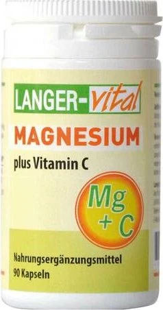 Langer-vital Magnesium + Vitamin C 180 Kapseln, 90 Stück