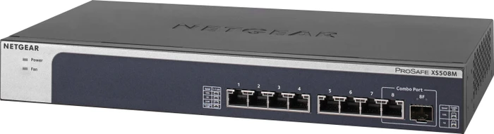 Netgear ProSAFE XS500M Desktop 10G Switch, 7x RJ-45, 1x RJ-45/SFP+