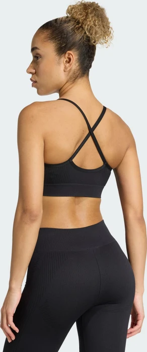adidas Workout Essentials Knit Light Support Sport-BH schwarz (Damen)
