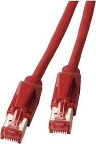 EFB Elektronik TM21 Leoni-Kerpen F6-90 S/F Patchkabel, Cat7/Cat6a, S/FTP, RJ-45/RJ-45, 2m, rot