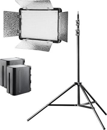 Walimex pro LED Versalight 500 Daylight Set inkl. 1x Stativ und 2x Akku