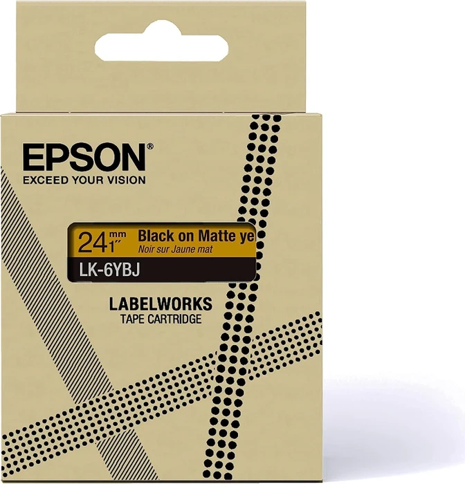 Epson LK-6YBJ Beschriftungsband, 24mm, schwarz/mattgelb