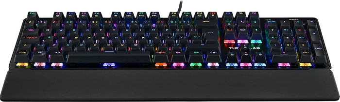 The G-Lab Keyz Rubidium E Gaming Tastatur, LEDs RGB, Outemu Red, USB, FR