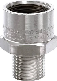 Wiska OSAJ 20 / M16(M)*M20(F) Ex d Erweiterung, Messing vernickelt, M16-M20