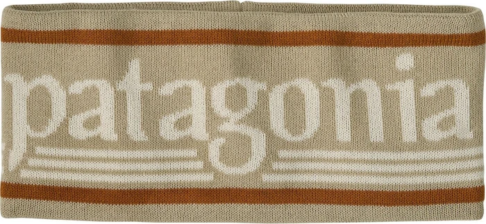 Patagonia Powder Town Stirnband hut tripper logo: weathered stone