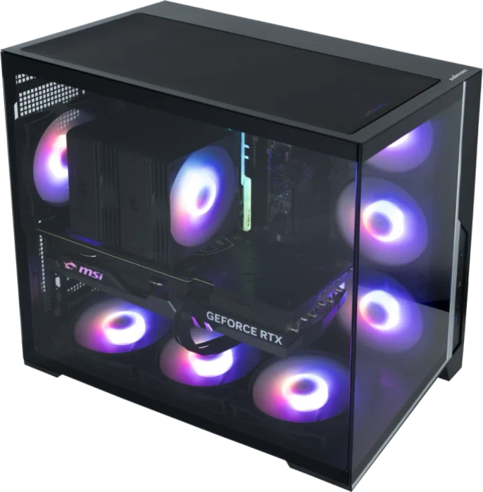 Zalman D40 Black, schwarz, Glasfenster