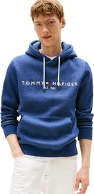 Tommy Hilfiger Hoodie mit Tunnelzug und aufgesticktem Logo Hoodie aegean sea (Herren)