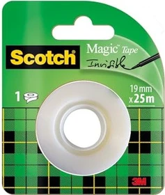 3M Scotch Magic Nachfüllpackung transparent, Klebeband, 19mm/25m, 1 Stück