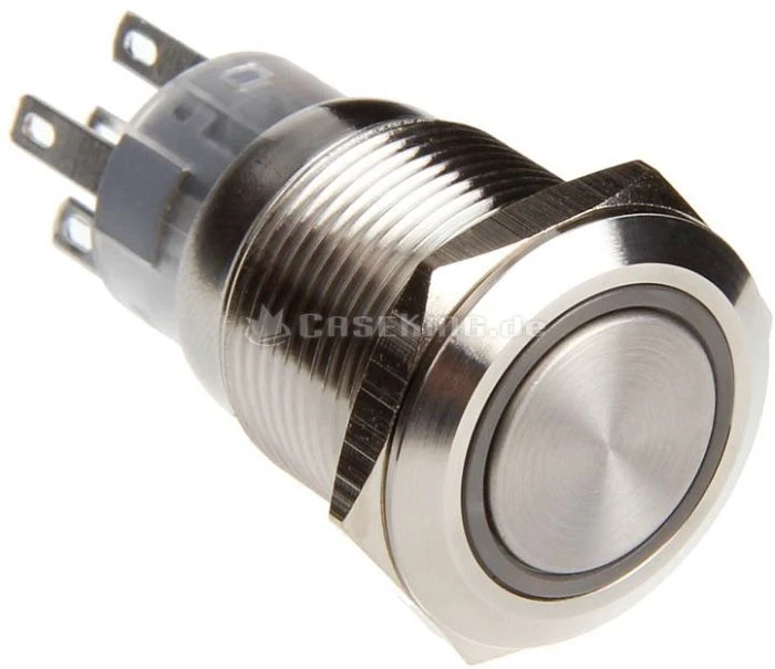 DimasTech Drucktaster silber, grün beleuchtet