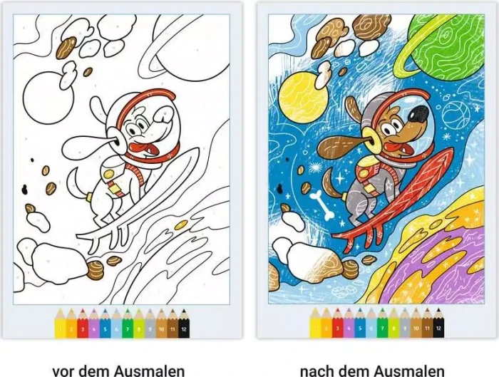 Ravensburger Malen nach Zahlen CreArt Zauberpapier: Weltraum