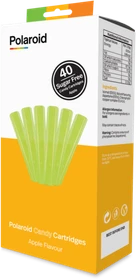 Polaroid3D Candy Cartridges essbares 3D-Druck Material mit Apfelgeschmack Apple, grün, Stick, 120g, 40er-Pack