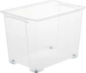 Rotho Evo Easy Storage Aufbewahrungsbox, 65l, transparent/transparent