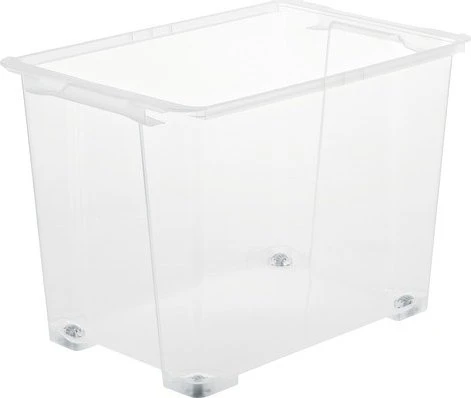 Rotho Evo Easy Storage Aufbewahrungsbox, 65l, transparent/transparent