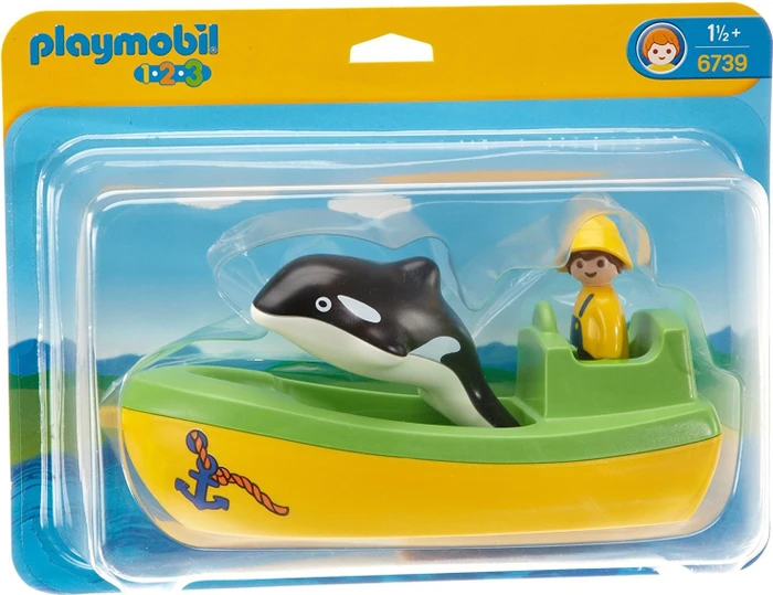 playmobil 1.2.3 Fischerboot mit Wal