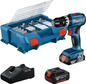 Bosch Professional GSB 18V-45 Akku-Schlagbohrschrauber inkl. L-Boxx + 2 Akkus 2.0/4.0Ah