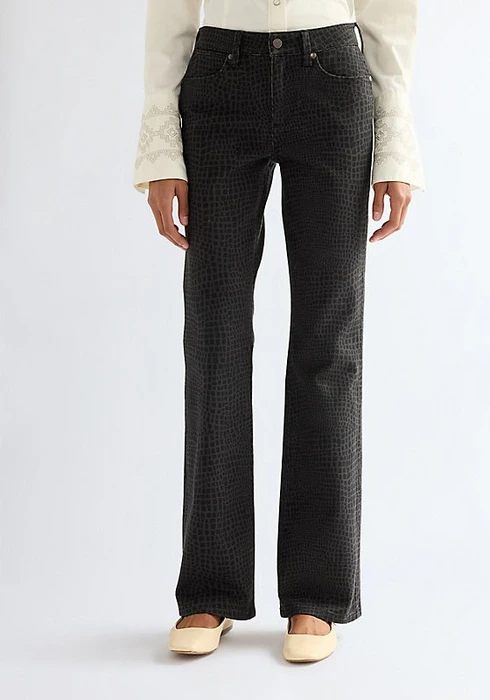 Wrangler Bootcut Jeans croc print (Damen)