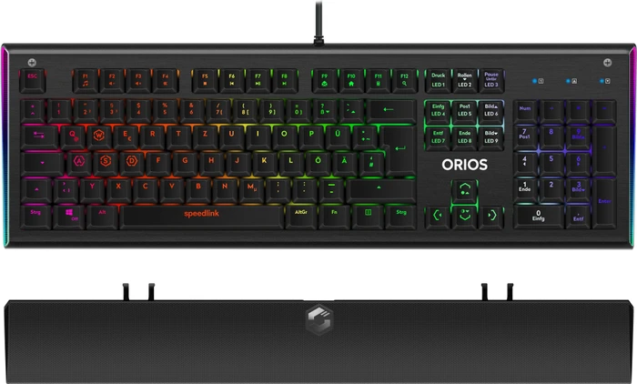 Speedlink Orios RGB schwarz, Opto-Mechanical, USB, DE