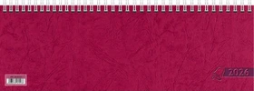 Glocken Wochenkalender 1 Woche/1 Seite 2026, quer, rot, 64 Blatt