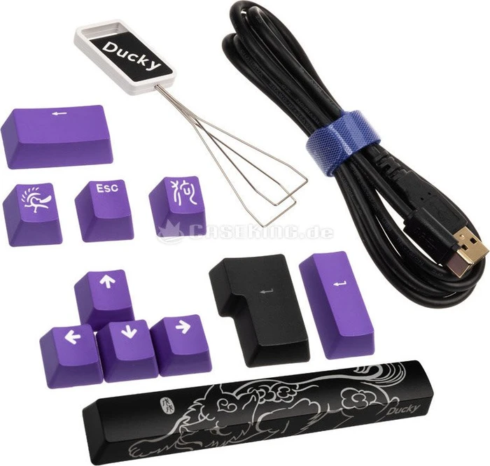 Ducky One 2 Mini RGB PBT, LEDs RGB, schwarz, MX SPEED RGB Silver, USB, US