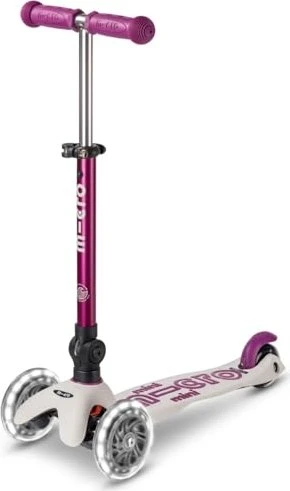 Micro Mini Micro Deluxe Foldable ECO LED Kickboard tulip purple