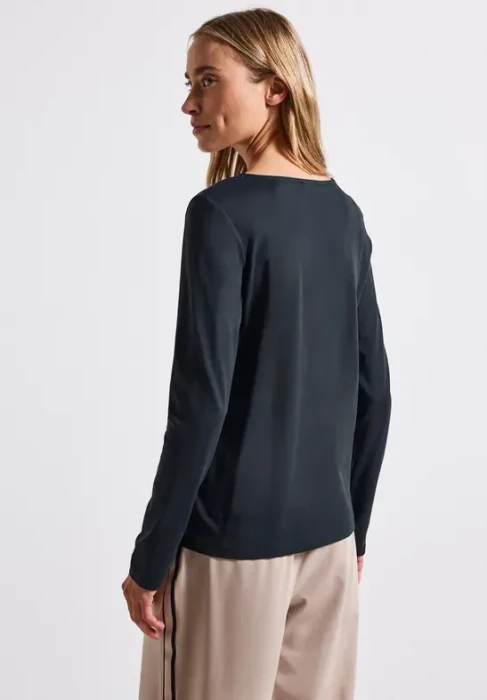Street One Unifarbe Sweatshirt deepwater blue (Damen)