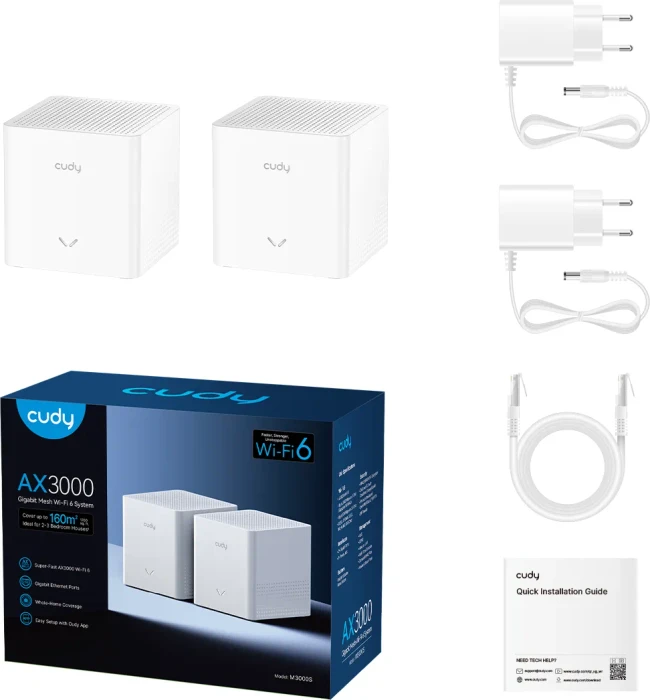 Cudy M3000S, AX3000, weiß, 2er-Pack