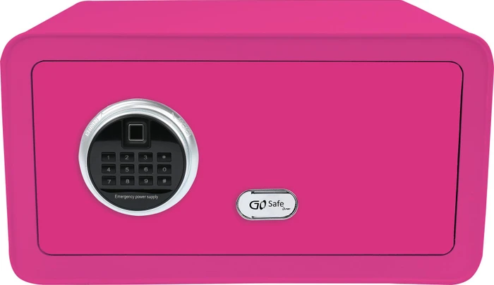 Olympia Olymp GOsafe 2.0/210FP Wandtresor, pink, Schlüsselschloss/elektronisches Zahlenschloss/Fingerprintreader