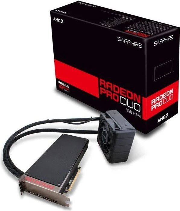 Sapphire Radeon PRO Duo, 2x 4GB HBM, HDMI, 3x DP, full retail
