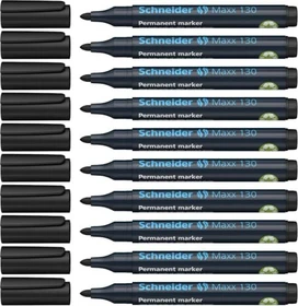 Schneider Maxx 130 Permanentmarker schwarz, 10er-Pack