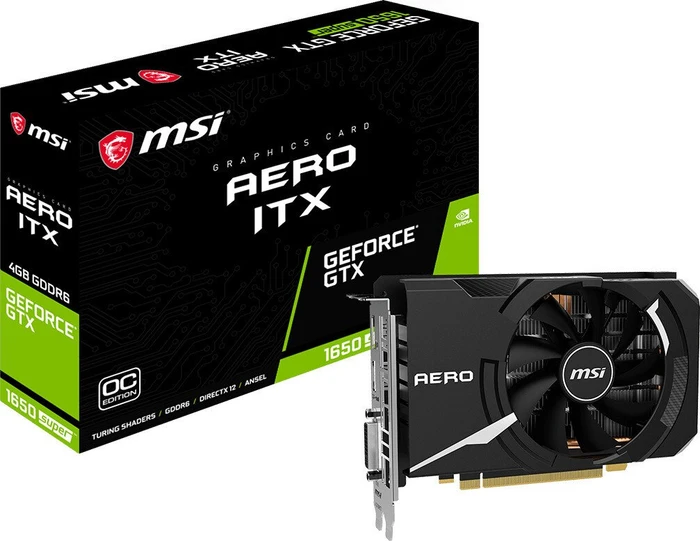 MSI GeForce GTX 1650 SUPER Aero ITX OC, 4GB GDDR6, DVI, HDMI, DP