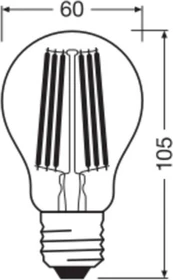 Osram Ledvance LED Classic A 100 Filament 7.2W/840 E27 Clear