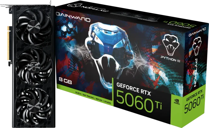 Gainward GeForce RTX 5060 Ti Python III, 8GB GDDR7, HDMI, 3x DP