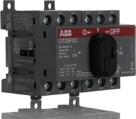ABB Lastumschalter 3-polig 25A m. schwarzem Knebelgriff I-0-II