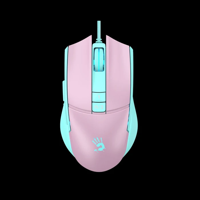 A4Tech Bloody L65 MAX RGB Gaming Mouse, Sky Pink, USB