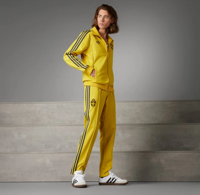 adidas Schweden Beckenbauer Trainingshose lang tribe yellow