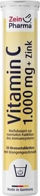 Zein Pharma Vitamin C 1000 mg + Zink Brausetabletten, 20 Stück