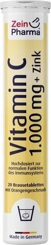 Zein Pharma Vitamin C 1000 mg + Zink Brausetabletten, 20 Stück